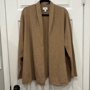 NWOT Croft & barrow camel colored open cardigan 2X